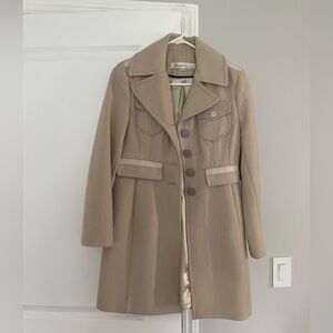 Kenneth Cole tan wool peacoat 8P